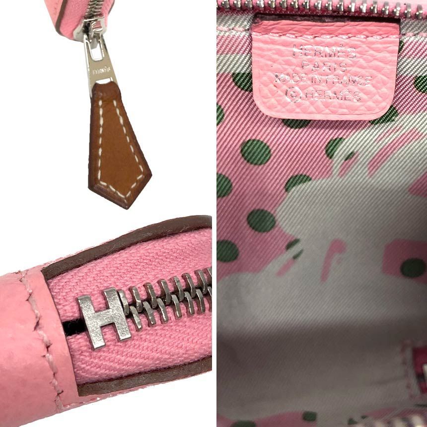 HERMES エルメス アザップ コンパクト ミニ シルクイン ピンク