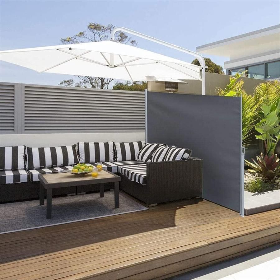 サンシェード 庭園 3m 引き込み式 サイドオーニング 日よけ 目隠し 防風 防水 耐紫外線性 自立型 プライバシーディバイダーガーデン バルコニー テラス STEELWINDOWSANDDOORS_COM