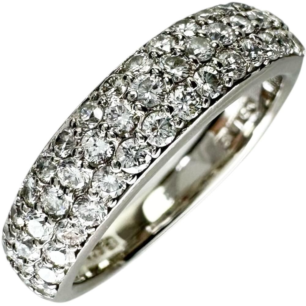 11号 【CELINE/セリーヌ】パヴェデザイン ダイヤモンド 0.75ct リング  