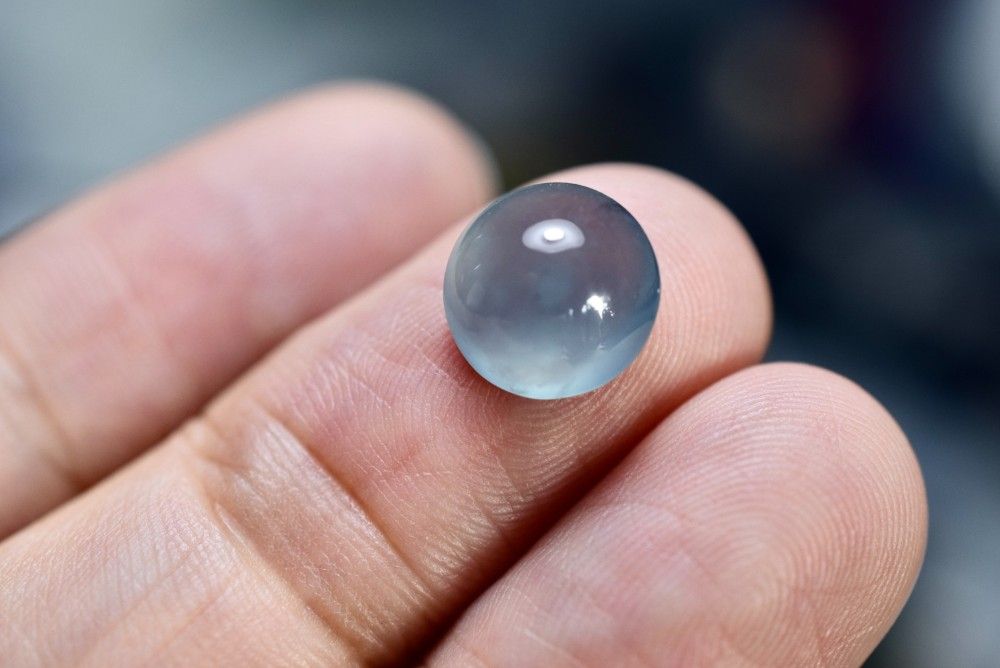 SR12-22 上品 宝石質 高氷種 青色 グアテマラ産 天然 A貨 本翡翠 ルース 硬玉 ジェダイト