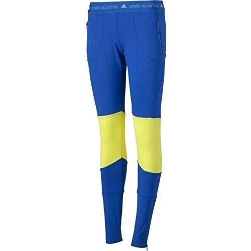 アディダス(adidas) byステラ・マッカートニー レディース ラン パフォーマンスタイツ AE295-G88935 ブルー/イエロー Mサイズ
