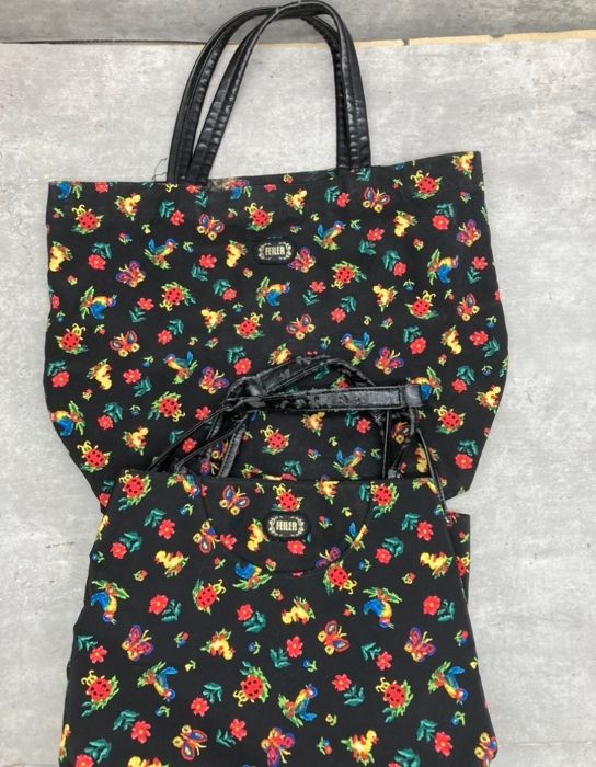 A1b フェイラー FEILER ハイジ柄 劣化有 2点セット トートバッグ