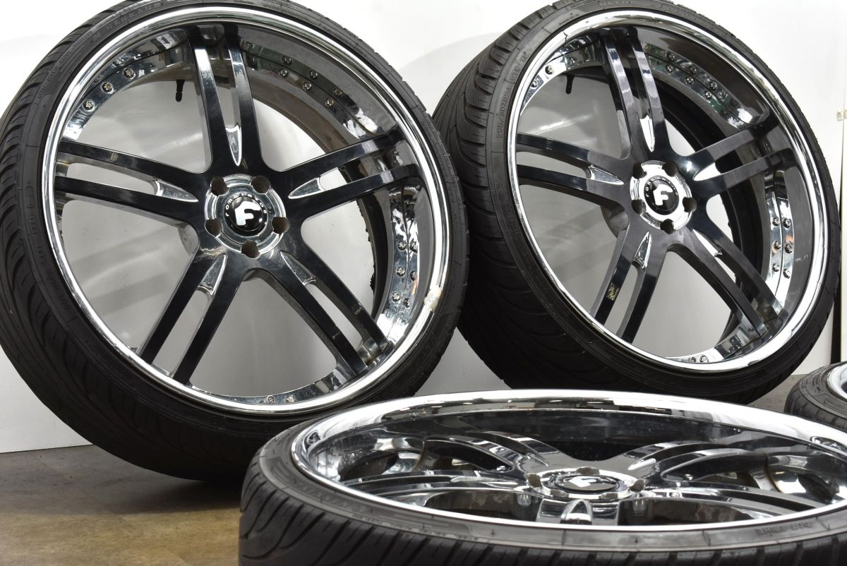 鍛造 3ピース FORGIATO PIANURA 24in 9.5J 25 PCD114.3 ナンカン ウルトラスポーツ NS-Ⅱ 255 30R24 レクサス RX ハリアー FORGED