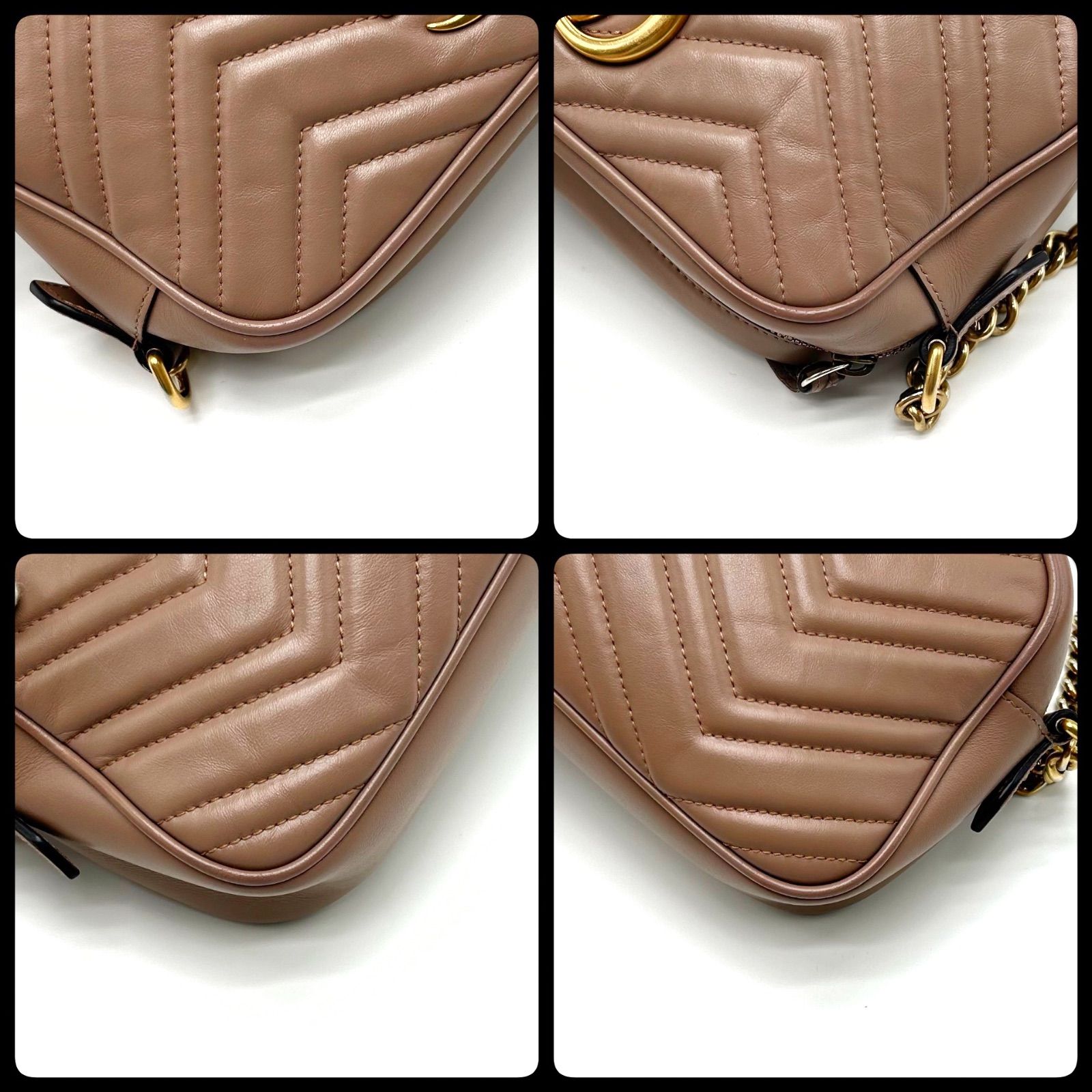 極美品 保存袋付✨グッチ ショルダーバッグ マーモント 2way ピンクベージュ 極美品 保存袋付✨グッチ ショルダーバッグ マーモント 2way