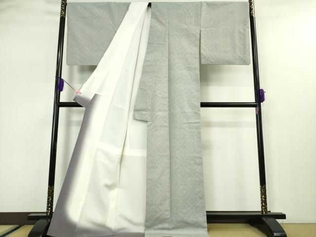 平和屋本店□極上 結城紬 真綿結城 おく玉 80亀甲 手織 亀甲文 証紙  