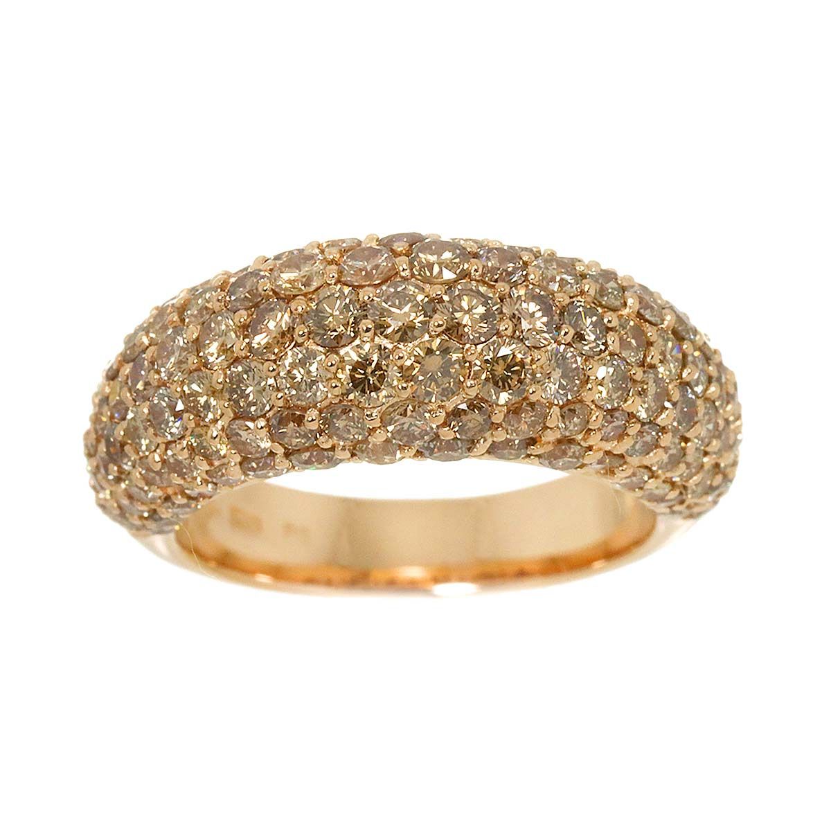 9/美品 ポンテヴェキオ K18WG ブラウンダイヤ計0.43ct リング 指輪 Ponte Vecchio - ポンテヴェキオ リング ダイヤ ダイヤモンド
