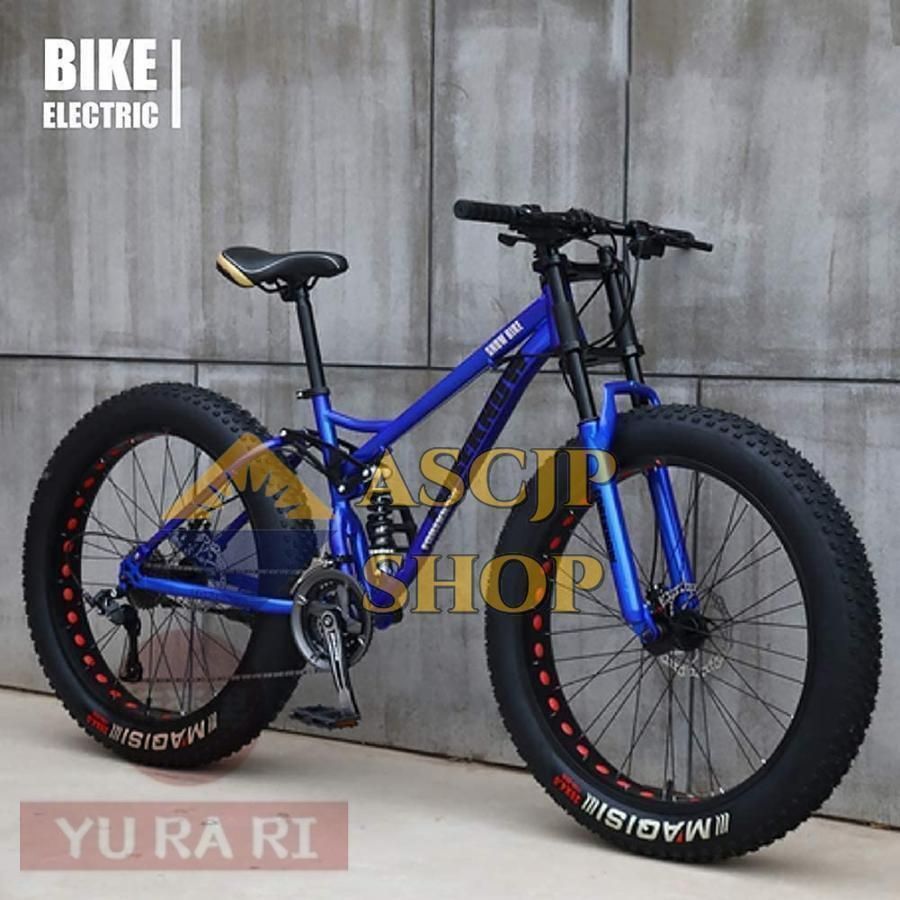 ☆新品 未使用☆自転車MTB、ファットホイールバイク/ファットバイク/ファットタイヤマウンテンバイク、ビーチクルーザーファットタイヤバイクスノー バイクファットビッグ - メルカリ