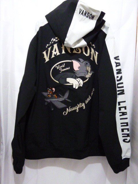 VANS バンズ スタジャン 虎刺繍 ブラック Lサイズ VANSON×TOM&JERRY バンソン トムとジェリー 三層ストレッチ