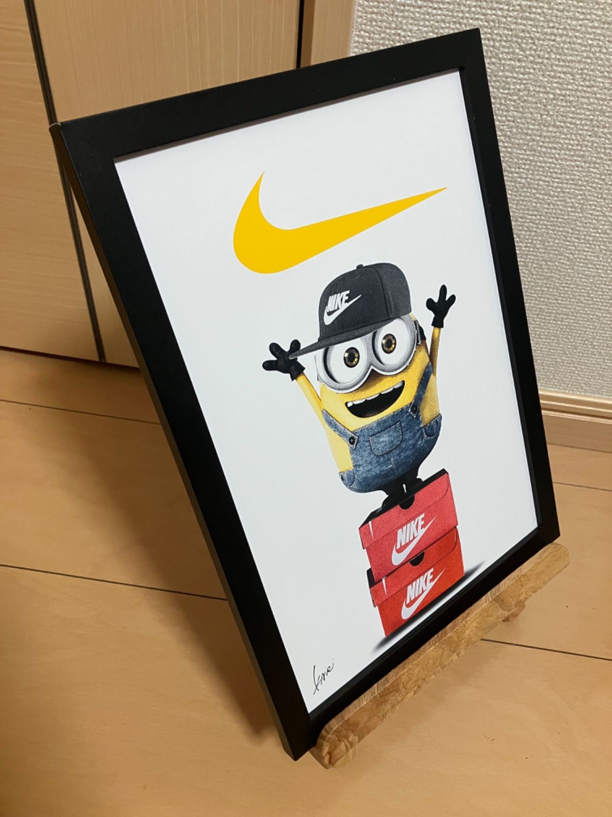 NIKE type☆A4額装済オマージュアートインテリアポスター#452