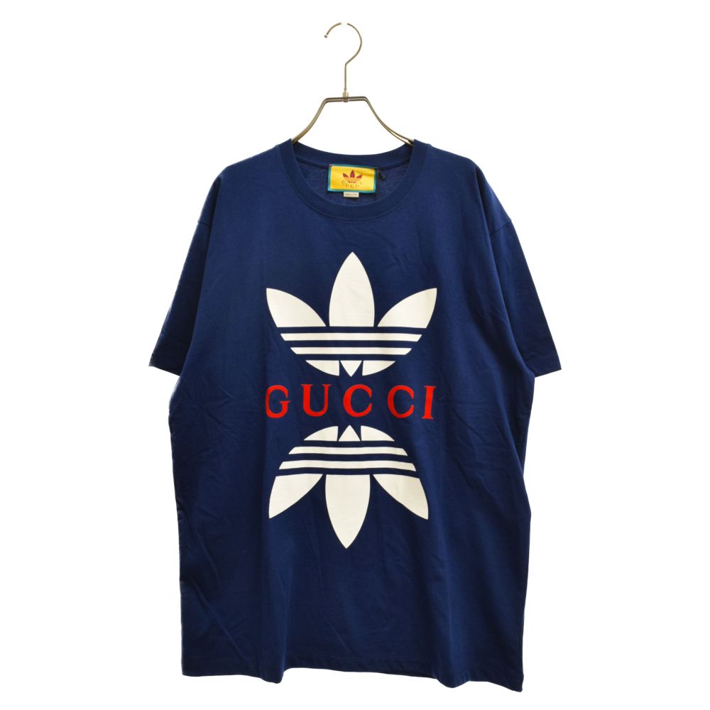 GUCCI 22SS×adidas アディダス フロントロゴ Tシャツ ブラック 中古・古着通販】GUCCI (グッチ) adidas (アディダス) コラボ