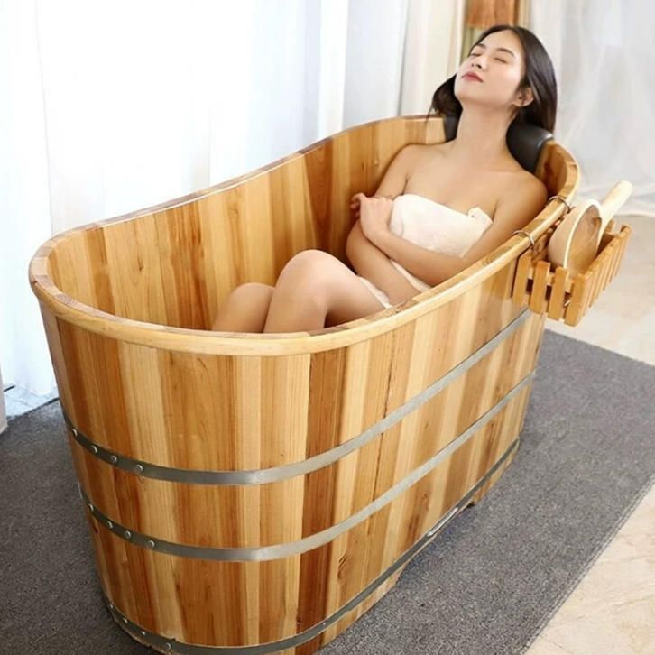 品質保証 厚い　シャワーバケツ　木製　美容院　お風呂　成人　風呂バケツ　サウナ　家庭用　シャワー DW-438 特売！実用品☆品質保証！ 厚い シャワーバケツ 木製 美容院 お風呂