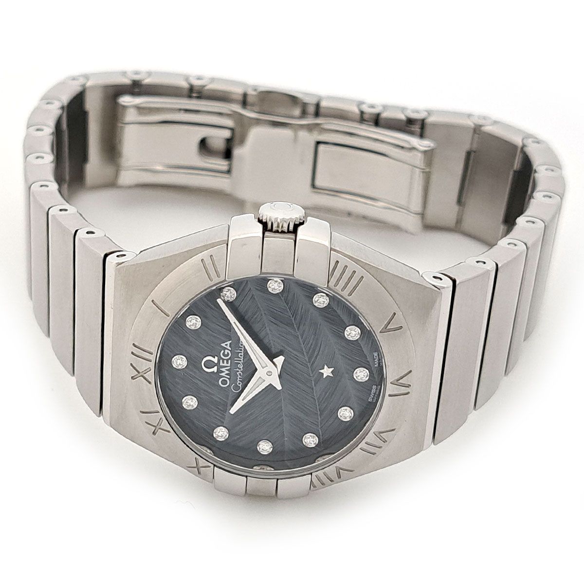 オメガ コンステレーション ブラッシュ フェザー 12Pダイヤ 123.10  