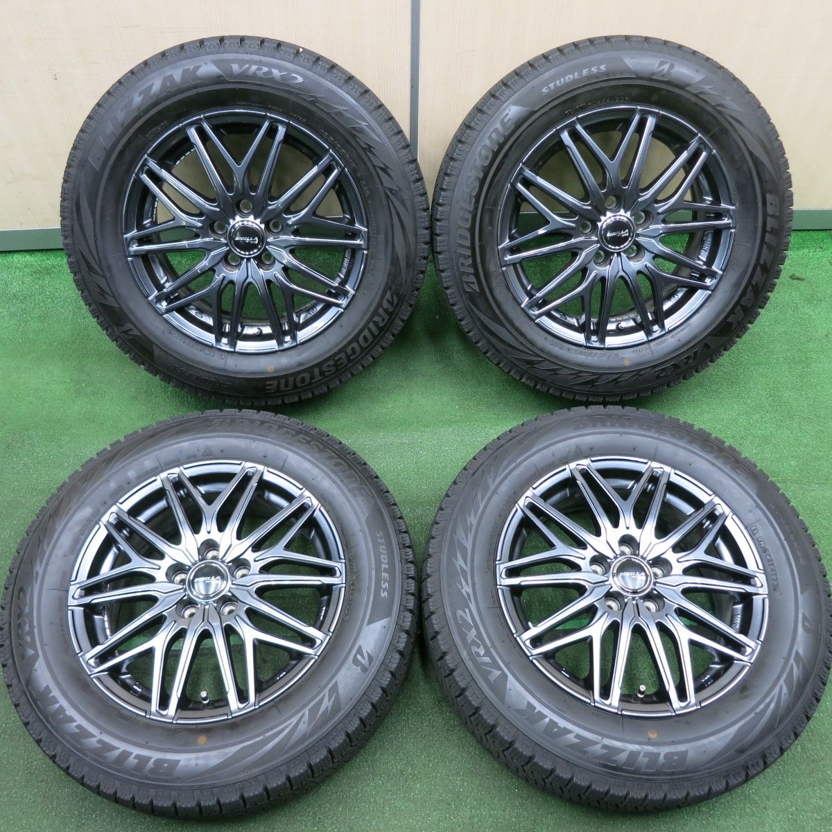 送料無料* 超バリ溝！23年！キレイ！ほぼ10分☆プリウス等 195/65R15 スタッドレス ブリヂストン ブリザック VRX2 SIBILLA  NEXT W45 シビラ PCD100/5H☆4041012TNス - メルカリ