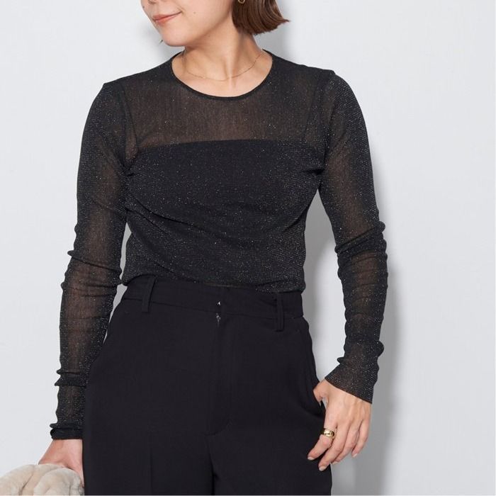 ★タグ付き新品★Plage ボートネックSheerロンT ロングスリーブボートネックシアーTOPS – LA BELLE ETUDE online