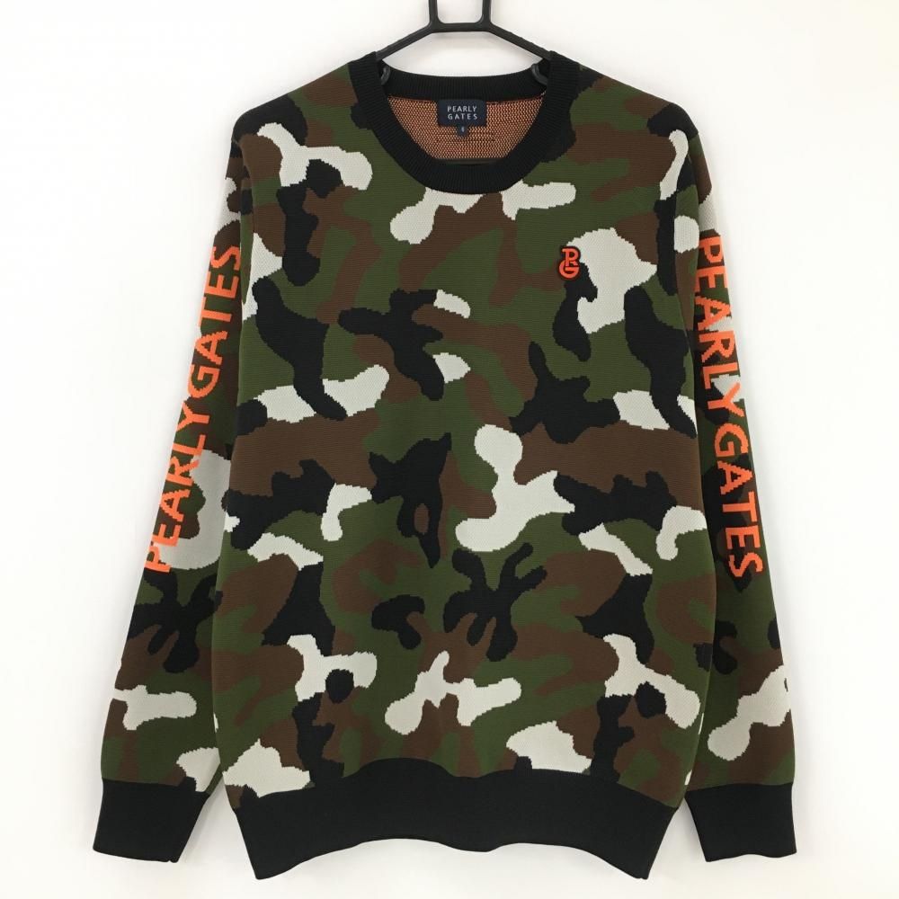 PEARLY GATES カモフラ ゴルフニットセーター サイズ6 XL 迷彩柄