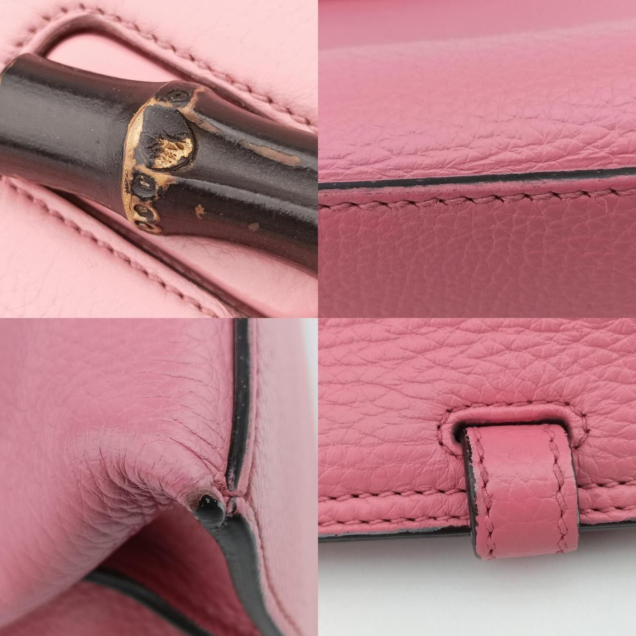 グッチGucciバンブーデイリーピンクレザー392013B019428341