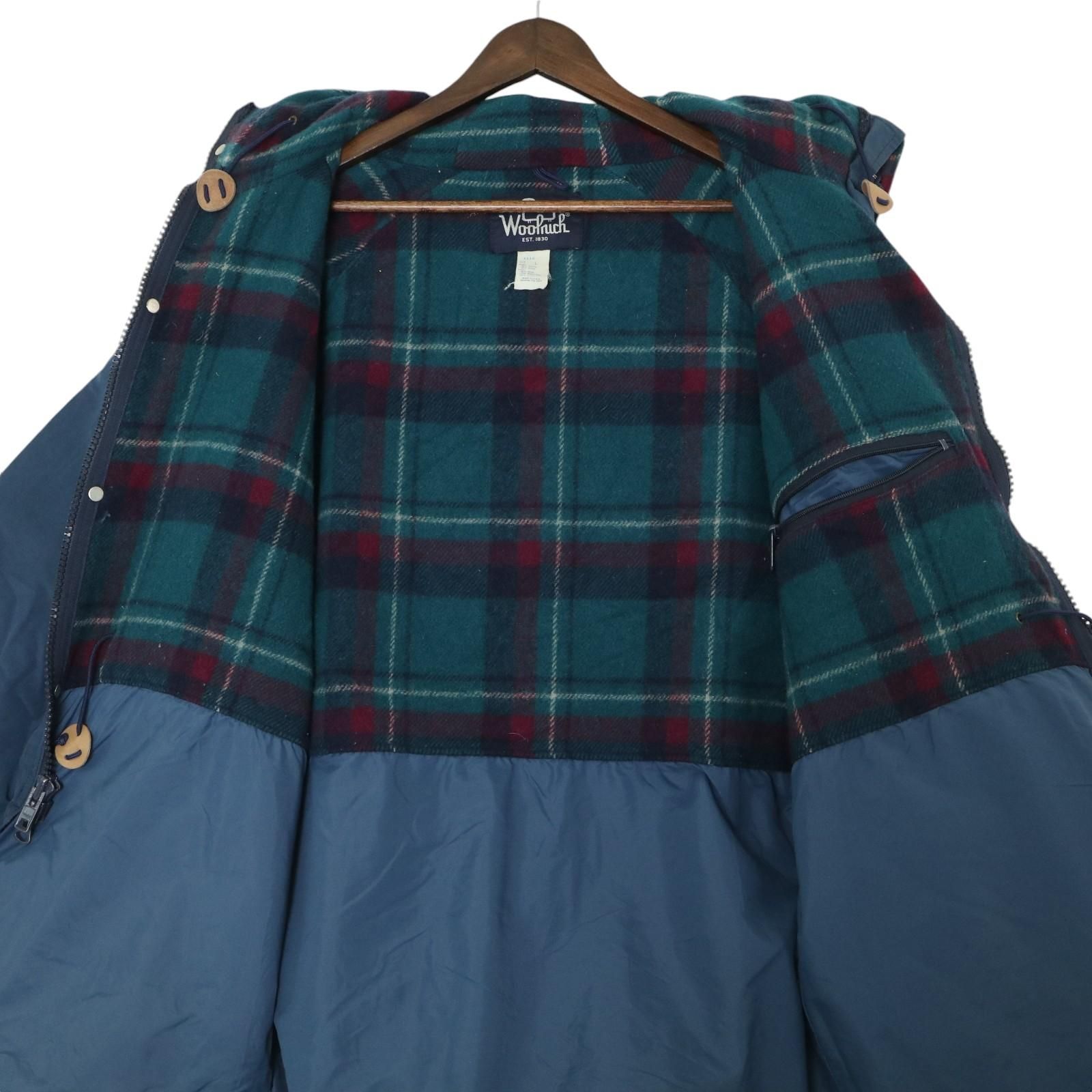 90s USA製 ウールリッチ 60/40 マウンテンパーカー ネイビー L 90年代 USA製 WOOLRICH ウールリッチ 60/40クロス マウンテンパーカー