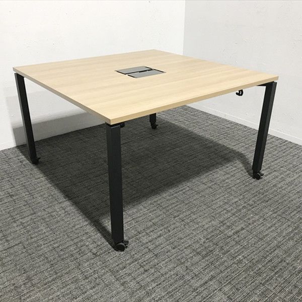 ミーティングテーブル 完成品 角テーブル ワークフィット キャスター付 コクヨ ラスティックミディアム