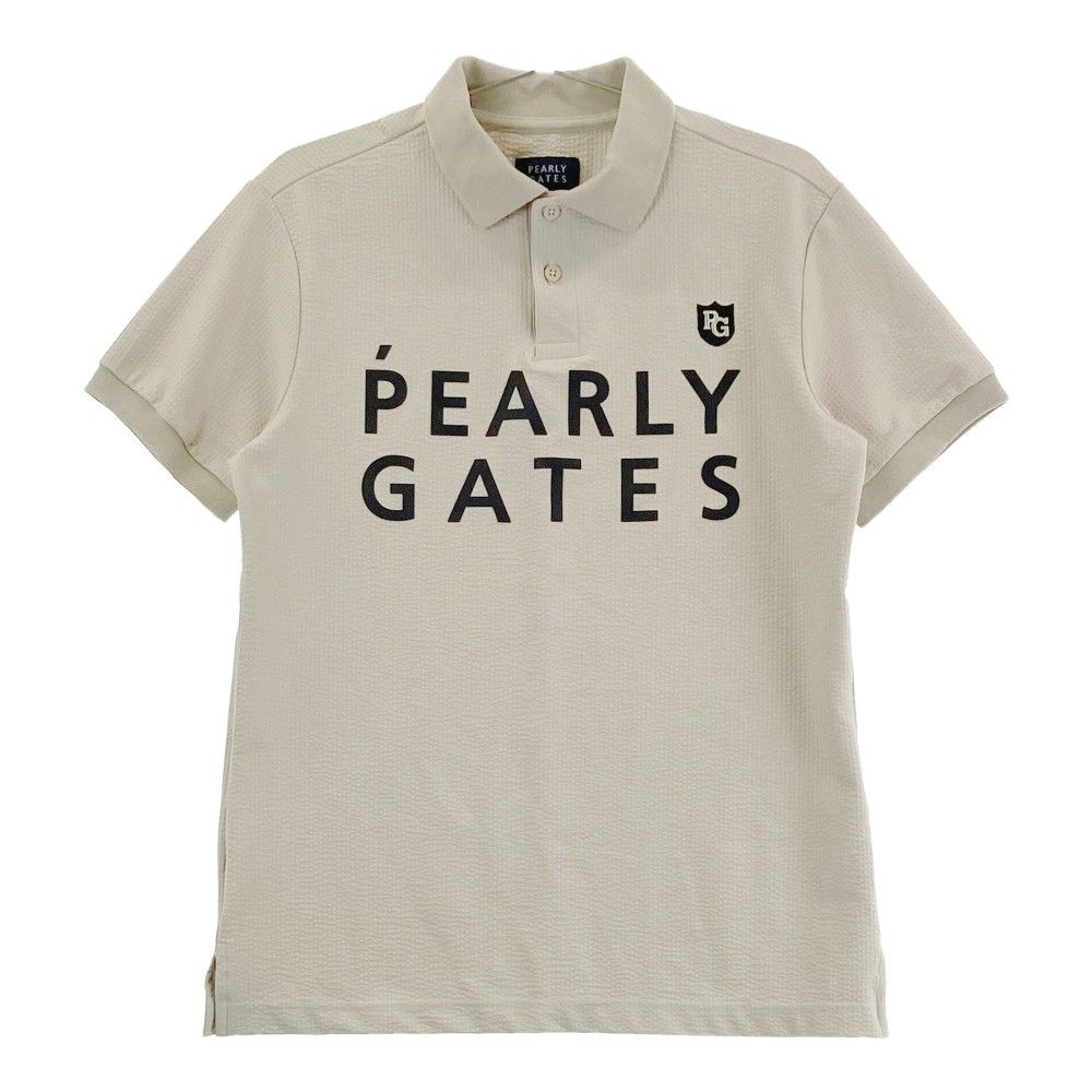 サイズ：3 PEARLY GATES パーリーゲイツ 2023年 半袖ポロシャツ ベージュ系 [240101450444] ゴルフウェア メンズ ストスト