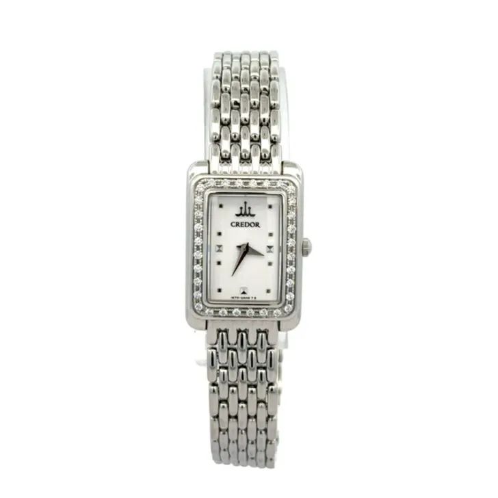 SEIKO セイコー CREDOR 18KT 8P ダイヤクォーツ 腕時計 CREDOR