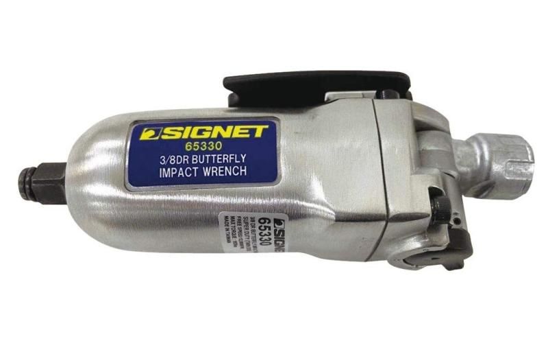 SIGNET シグネット 3|8差込 軽量0.5ｋｇ 小型サイズ139ｍｍ 最大トルク163Nｍ バタフライタイプ エアーインパクトレンチ 65330 シルバー