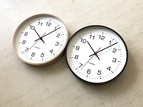 KATOMOKU plywood wall clock 4 km-61NRC ナチュラル 電波時計 連続