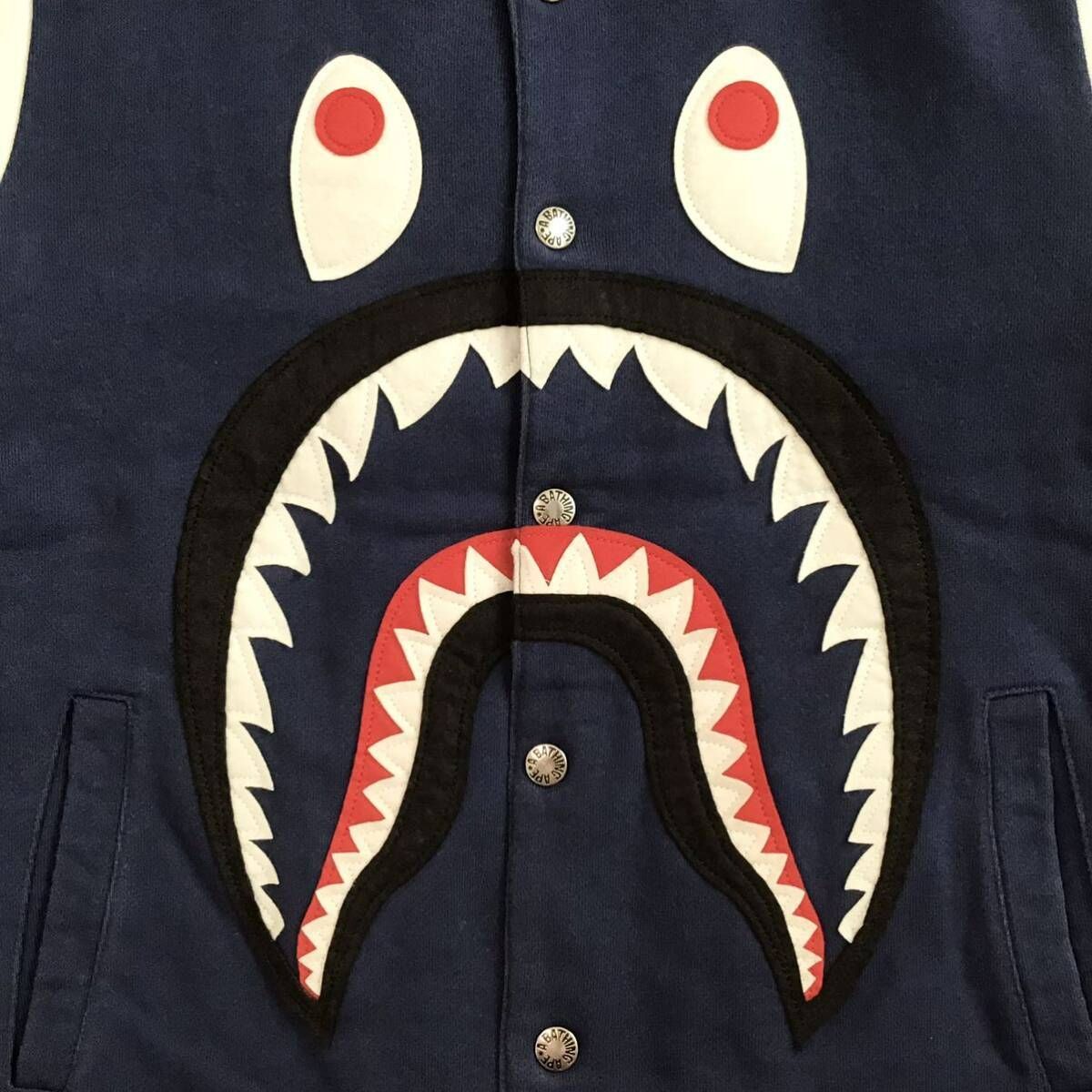 SHARK SWEAT VARSITY JACKET Sサイズ Navy a bathing ape BAPE シャーク スウェット スタジャン エイプ  ベイプ アベイシングエイプ - メルカリ