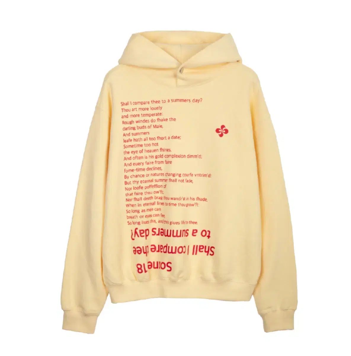 異端者 SONNET 18 フード付きTシャツ バター