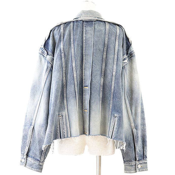 美品】BALENCIAGA バレンシアガ デニムジャケット 2022年製 破壊