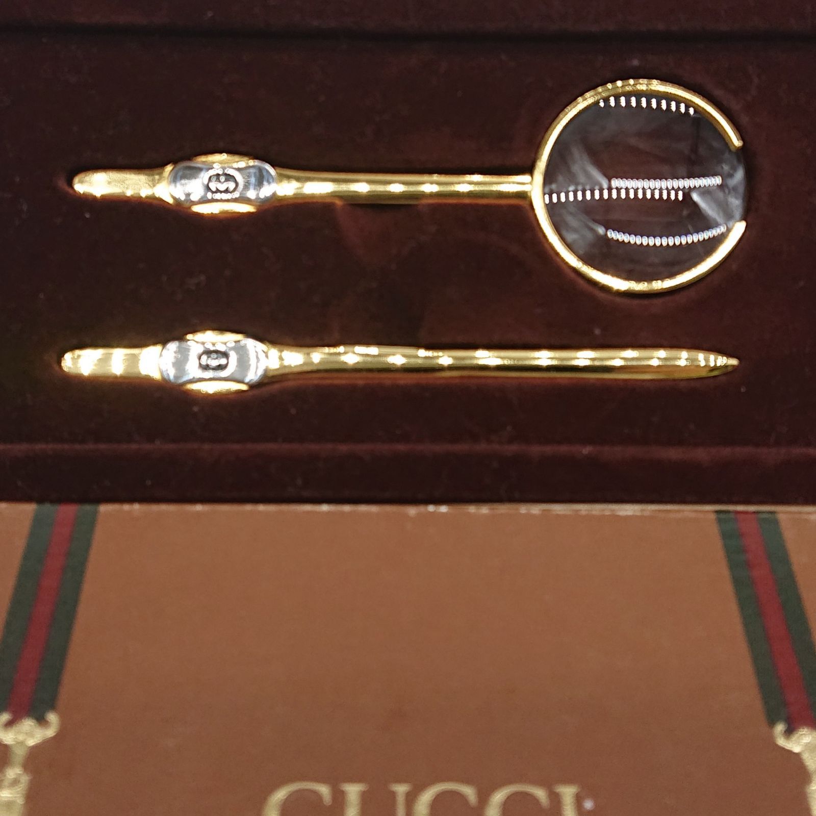 レア商品【未使用】GUCCI グッチペーパーナイフ拡大鏡ルーペ箱付き