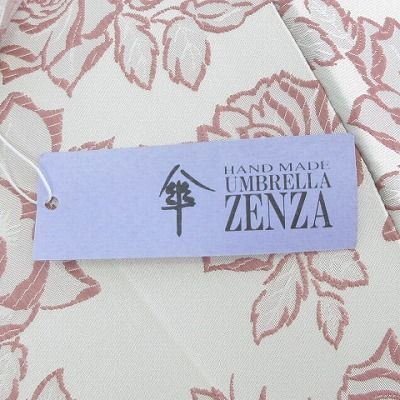 福井洋傘 ZENZA タグ付き あじさい 超撥水雨傘 ピンク系 ホワイト  