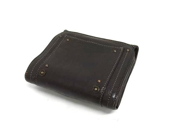 Chloe(クロエ) 2つ折り財布 パディントン ブラウン×ゴールド レザー