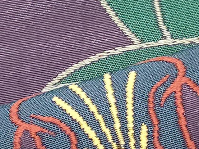 平和屋着物○ファッションデザイナー 花井幸子 六通柄袋帯 草花