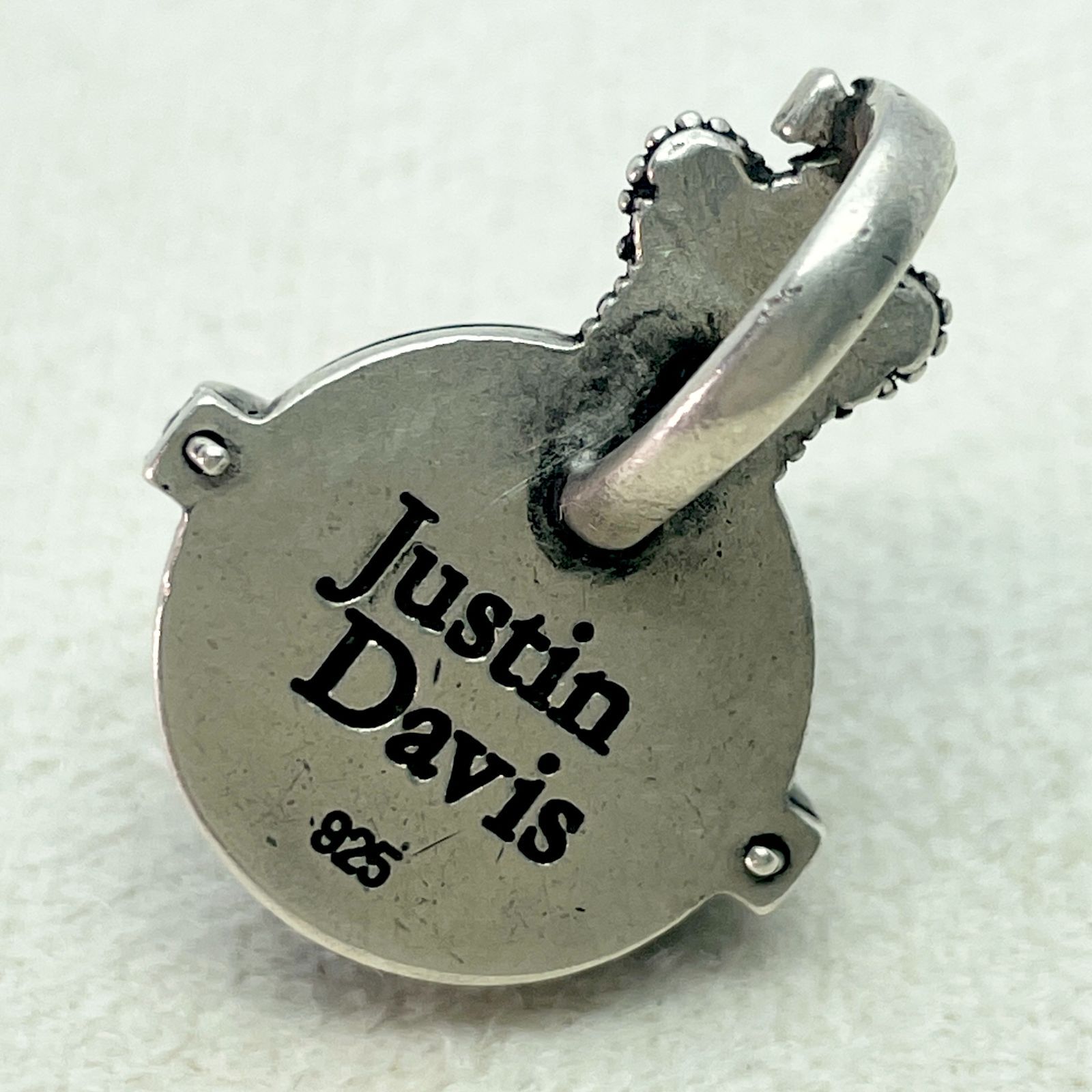 ジャスティンデイビス シルバー925 オニキス×ジルコニア オーブ