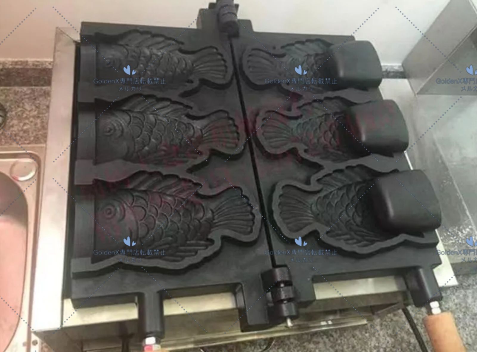 鯛焼き器 アイスコーン たい焼き器 電気 110V 3個作成 業務用 家庭用 電圧対応
