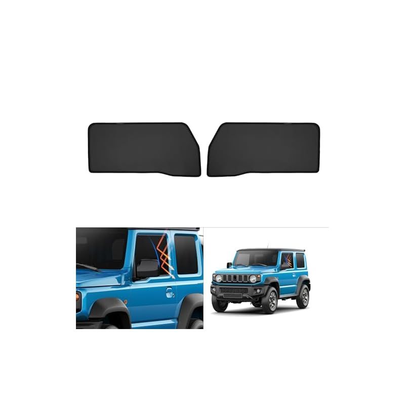 Cartist スズキ ジムニー JB64 JB74 メッシュカーテン JIMNY H30.7～ サンシェード カーシェード 換気 UVカット マグネット式 簡単着脱 遮光 断熱 インテリア 日よけ 車種専用 アクセサリー カスタム 2枚 0