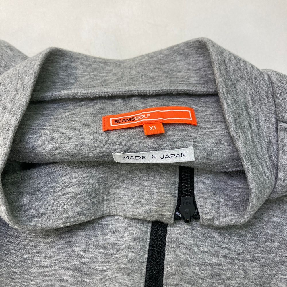 BEAMSGOLF ビームスゴルフ ジップアップベスト Lサイズ グレー サイズ：XL BEAMS GOLF ビームスゴルフ スウェット ジップベスト