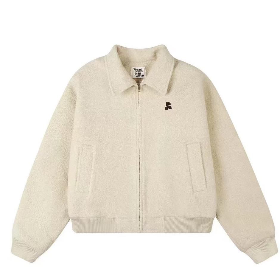 新品未使用】 Rest&Recreation レストアンドレクリエーション ジャケット ロゴ ベルベルフリース berber Fleece ウール  ボンバージャケットY2K 韓国 ファッション 3色 - メルカリ