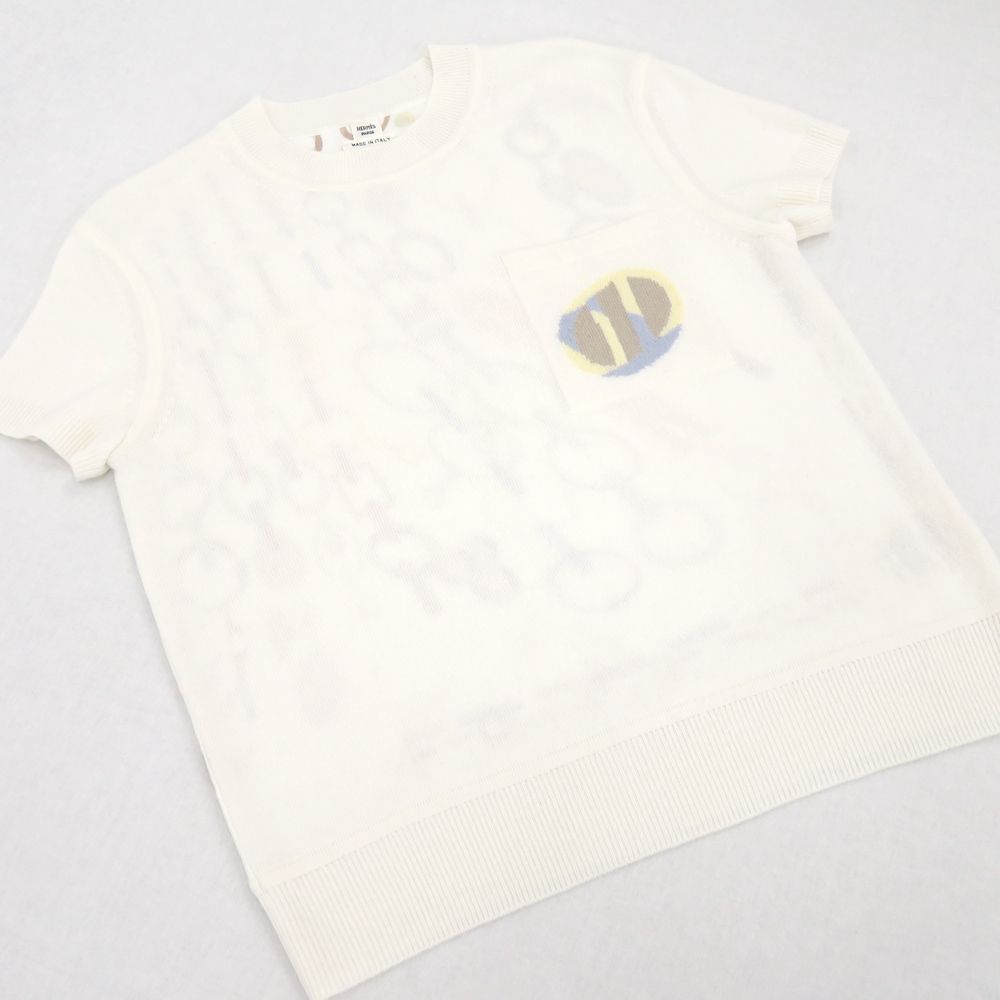 名古屋】エルメス 23AW ツイルレーヌ ドレブックル ニット 半袖