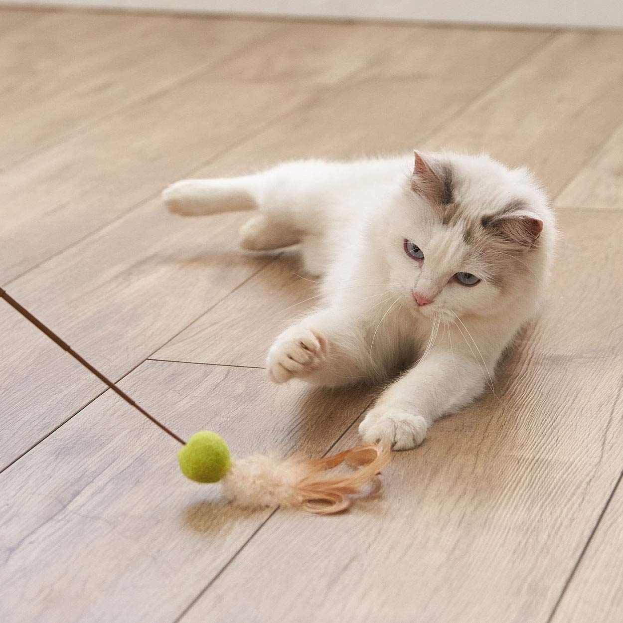 アドメイト ADD MATE 猫用おもちゃHappiness Cat ウールボールじゃらしフェザースティック