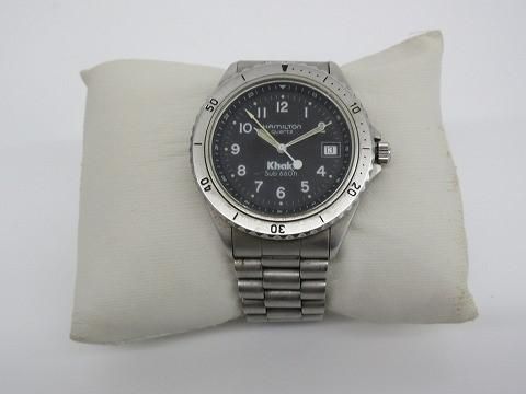 腕時計 ハミルトン カーキサブ 9745B セイコー キネティック 5J22-0A30 2点 黒文字盤 メンズ