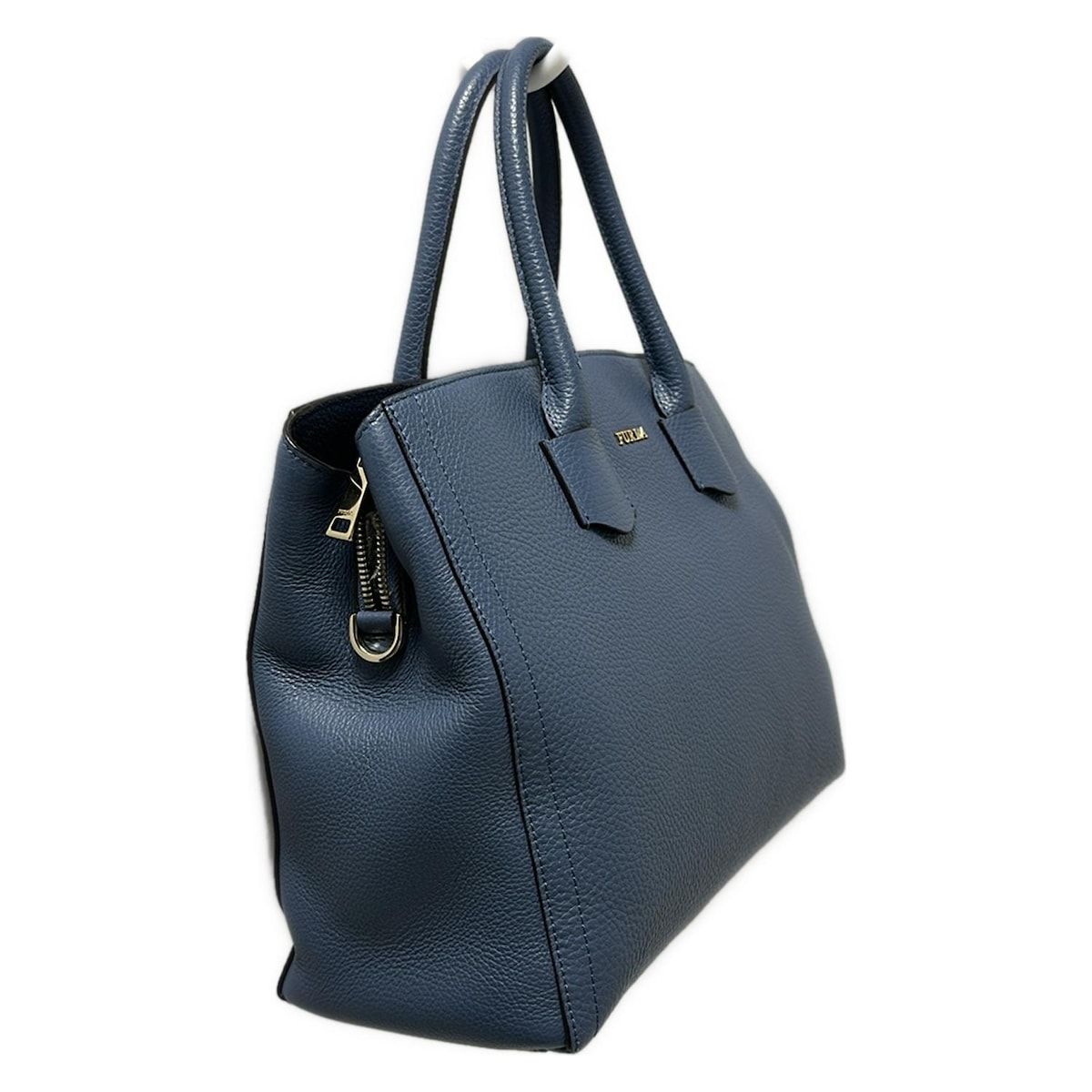 FURLA(フルラ) トートバッグ - ネイビー レザー - メルカリ