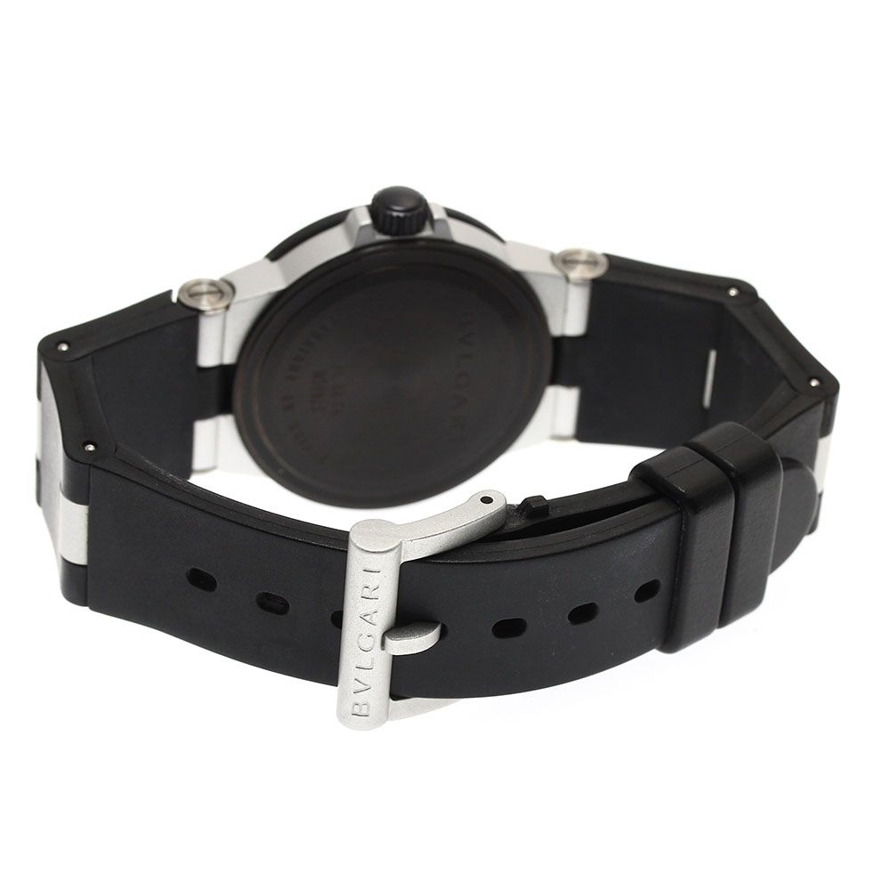 BVLGARI アルミニウムAL32 TA Bulgari [Near MINT] AL29TA Black Aluminum Ladies Quartz