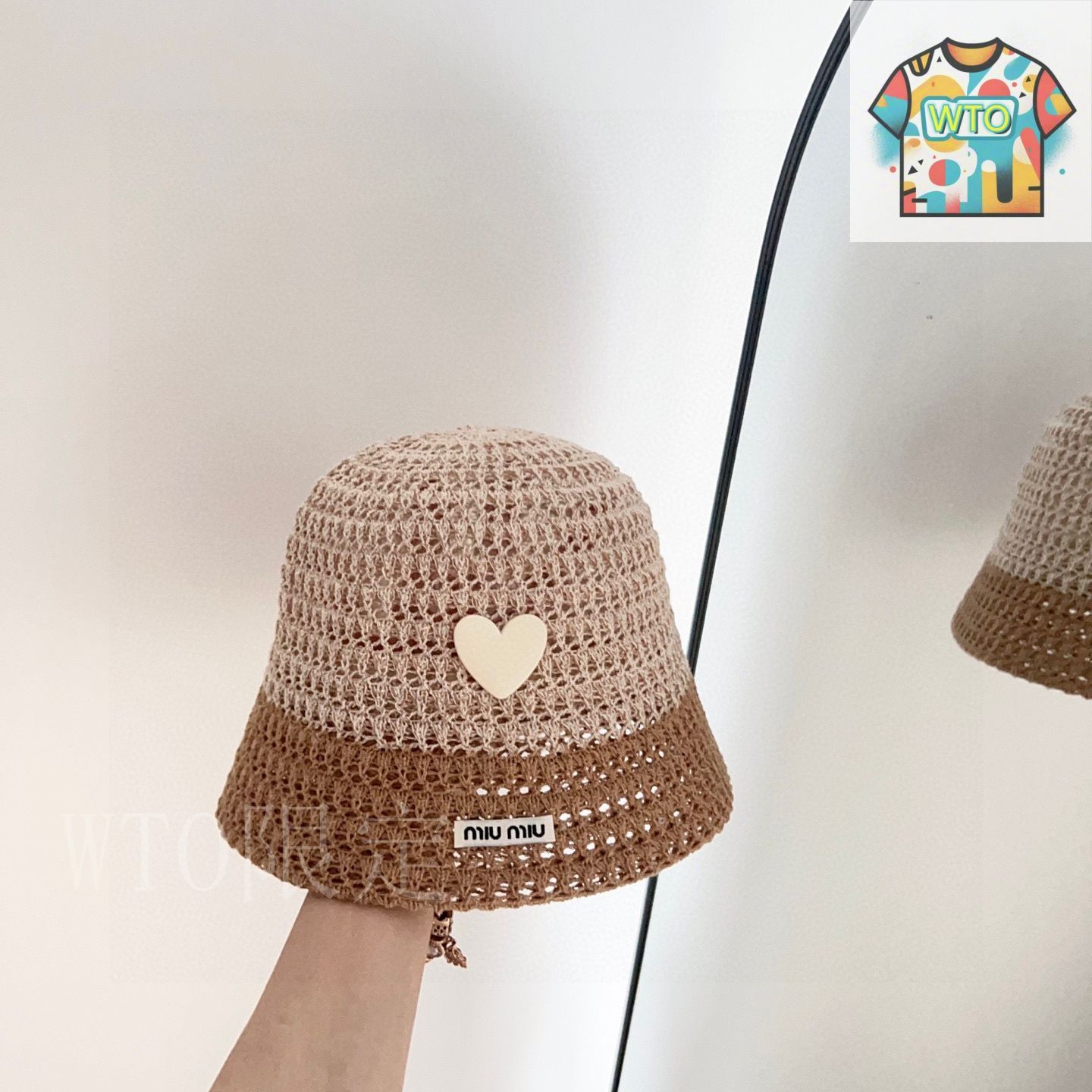 ミウミウ（MIUMIU）】リゾート風 フィッシャーマンキャップ03-3