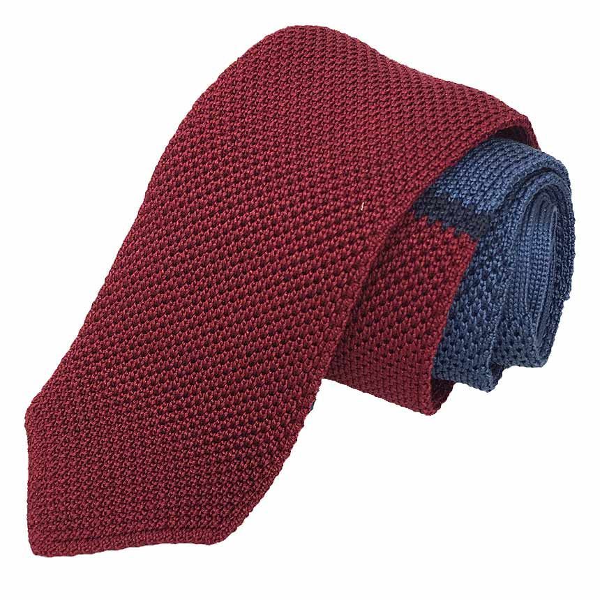 HERMES エルメス ニットタイ ネクタイ シルク CRAVATE TRICOT DE SOIE EFFET BARREE 6.5CM aq11565