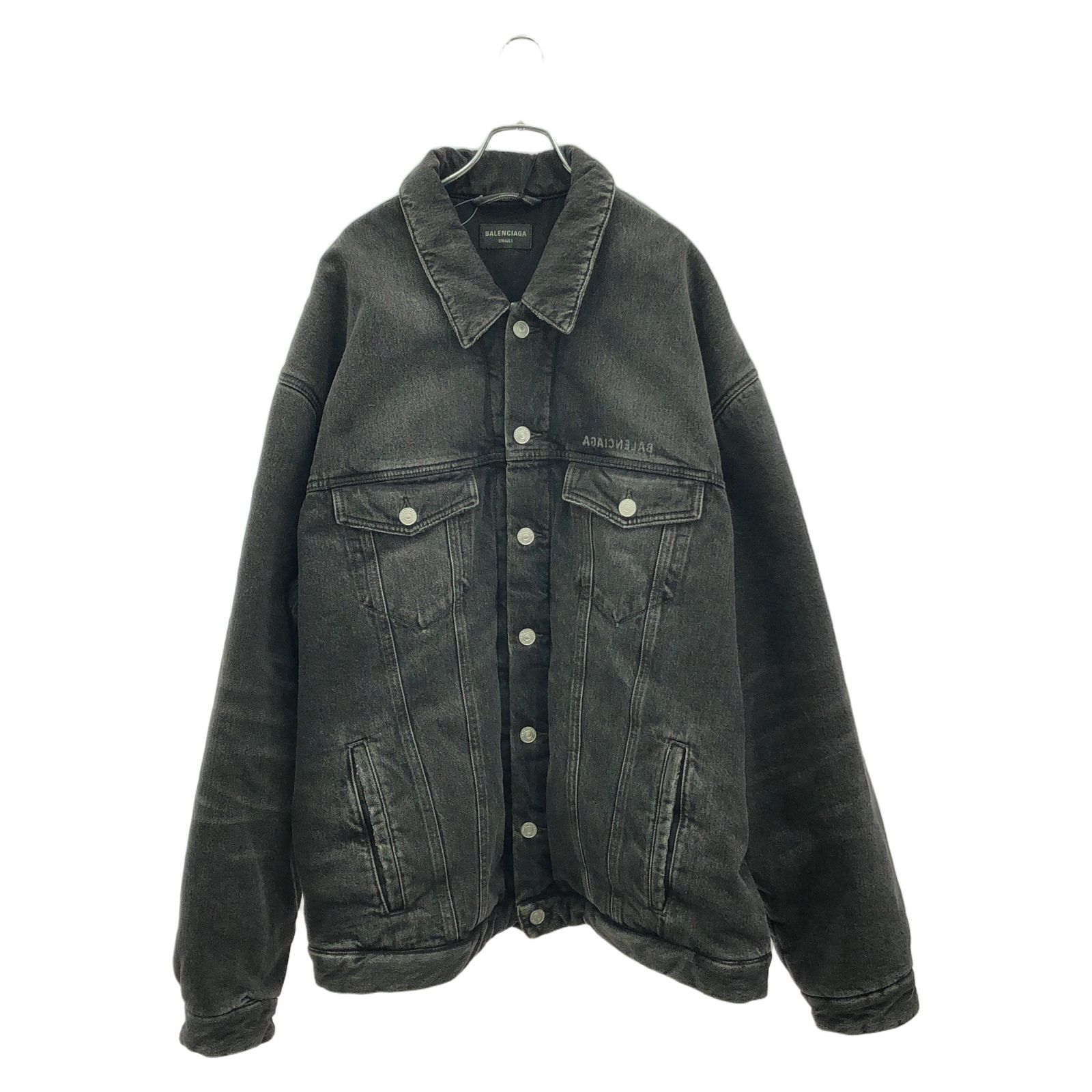 BALENCIAGA バレンシアガ ミラーロゴオーバーサイズデニムジャケット その他ジャケット