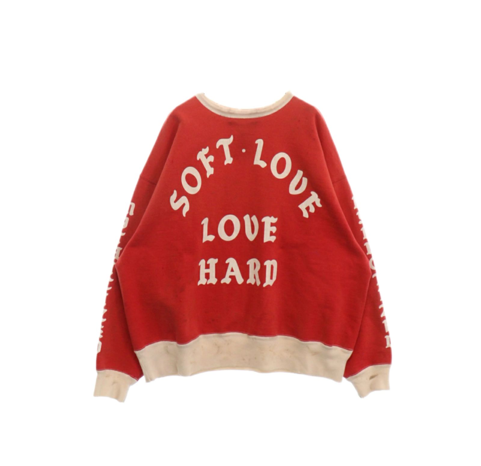 【国内発】SAINT MICHAEL / CREW SWEAT / SOFT LOVE / RED SAINT M×××××× (セントマイケル) CREW SWT/SOFT LOVE / RED