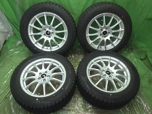 【中古】スタッドレス 19年製 バリ山 SWALLOW 17インチ ダンロップ ウインターマックス