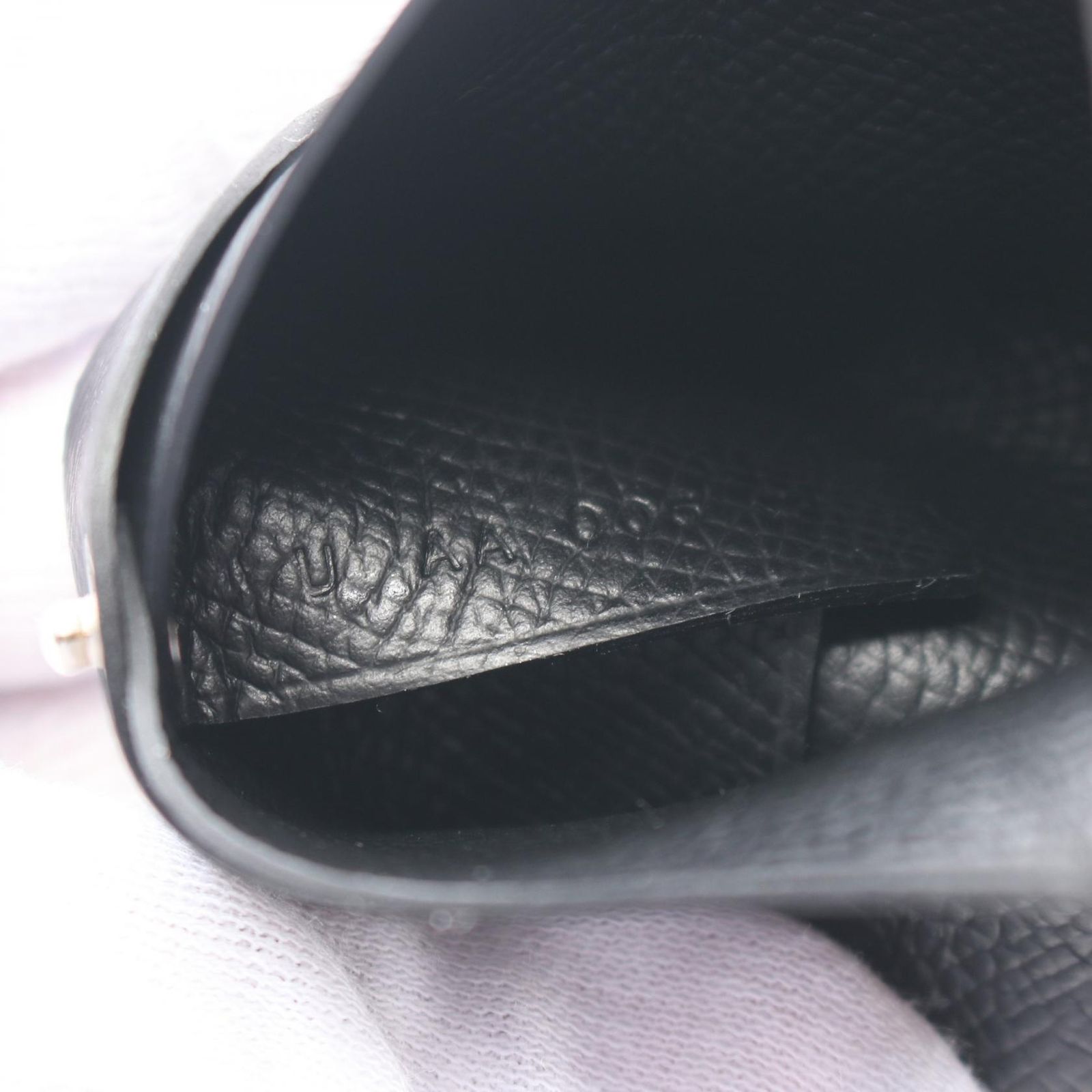 エルメス HERMES コインケース バスティア ブラック レザー