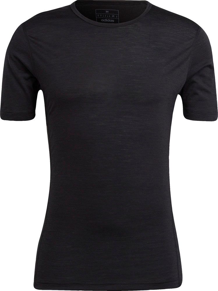 アディダス adidas アウトドア テレックス エクスペリア TERREX XPERIOR メリノ150 ベースレイヤー半袖Tシャツ メンズ スポーツウェア トレーニング 登山 ランニング DKG64 HZ8551 ブラック